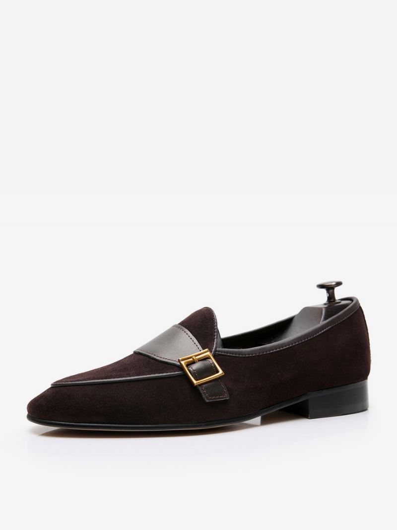 Instaploafer Rundleer Heren Trouwschoenen - Chocolade