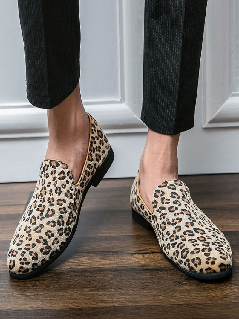 Instaploafers Met Luipaardprint Heren - Luipaard