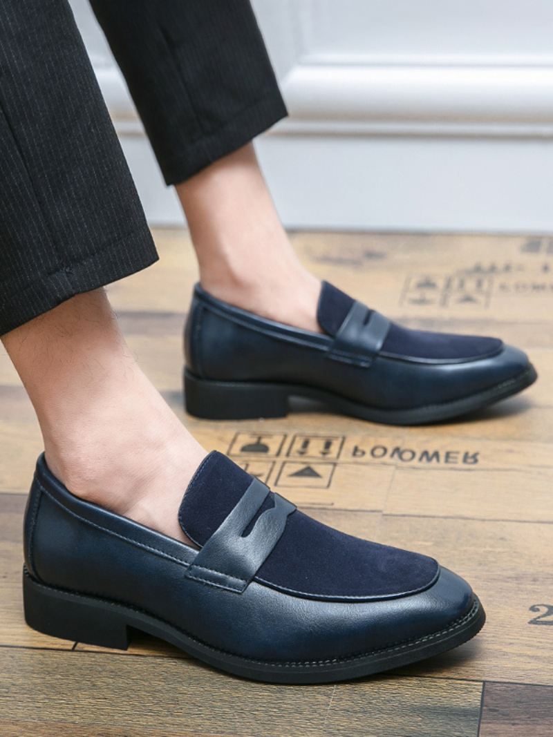 Instaploaferschoenen Pu-leer Heren - Blauw