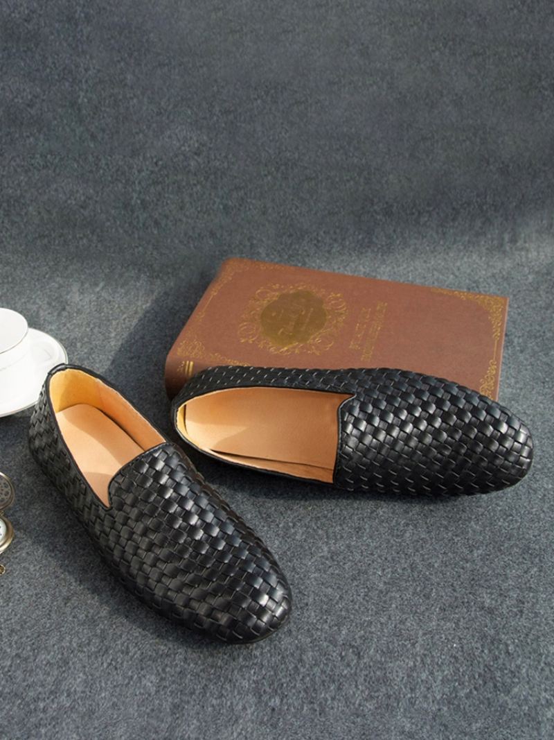 Koeienhuid Slip-on-loaferschoenen Heren - Zwart