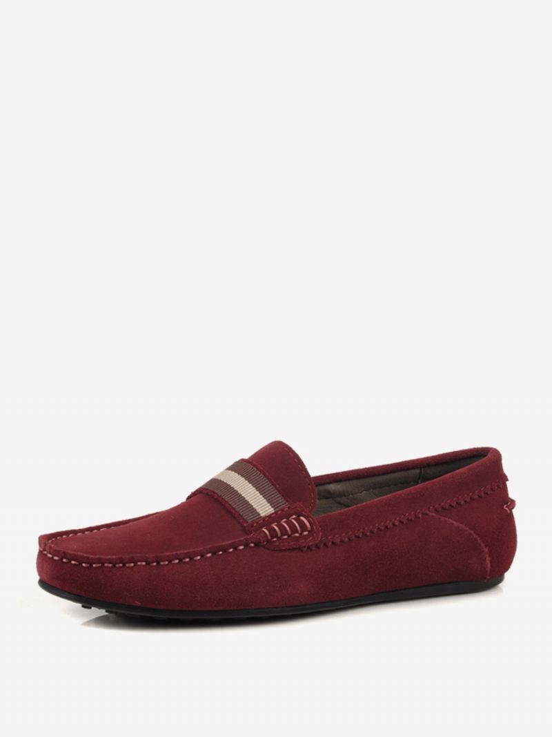 Loafer-instapschoenen Heren Koeienhuid - Rood