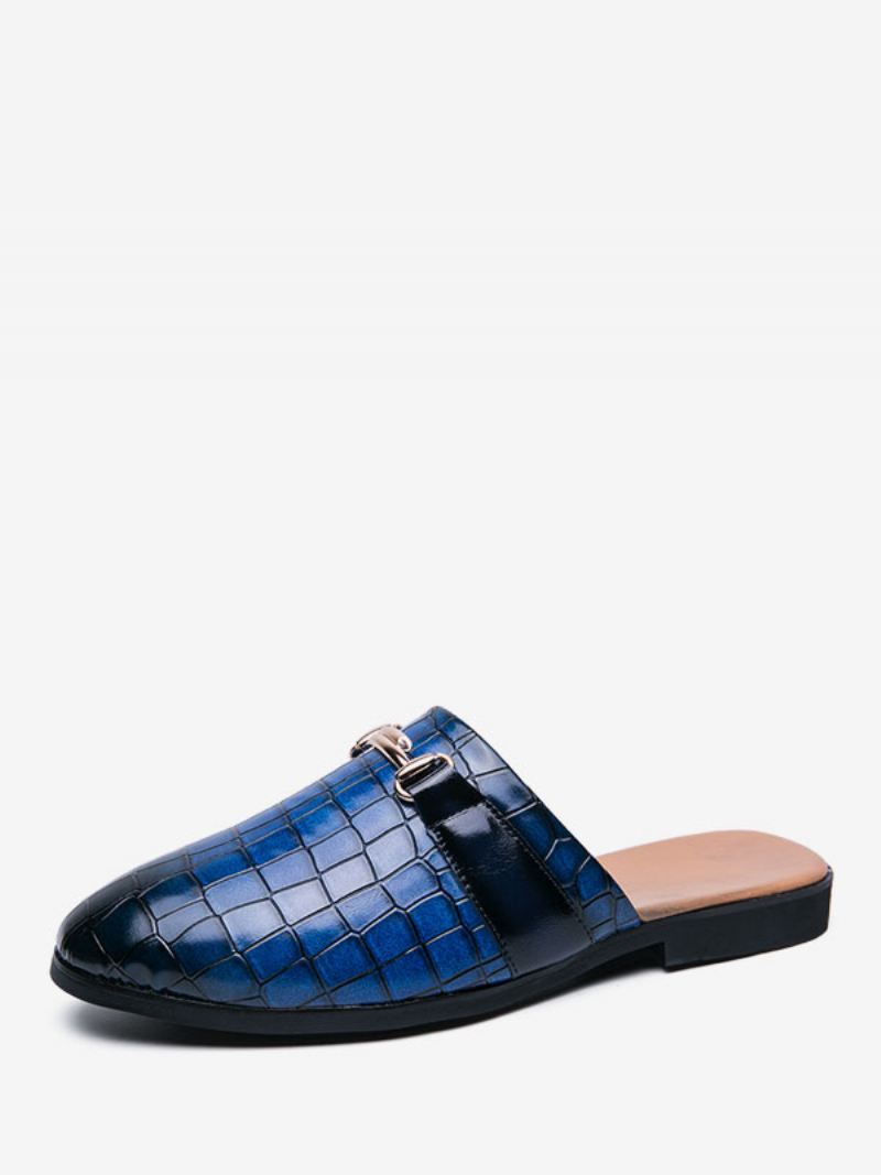 Loafers Heren Steenpatroon Metalen Details Muiltjes