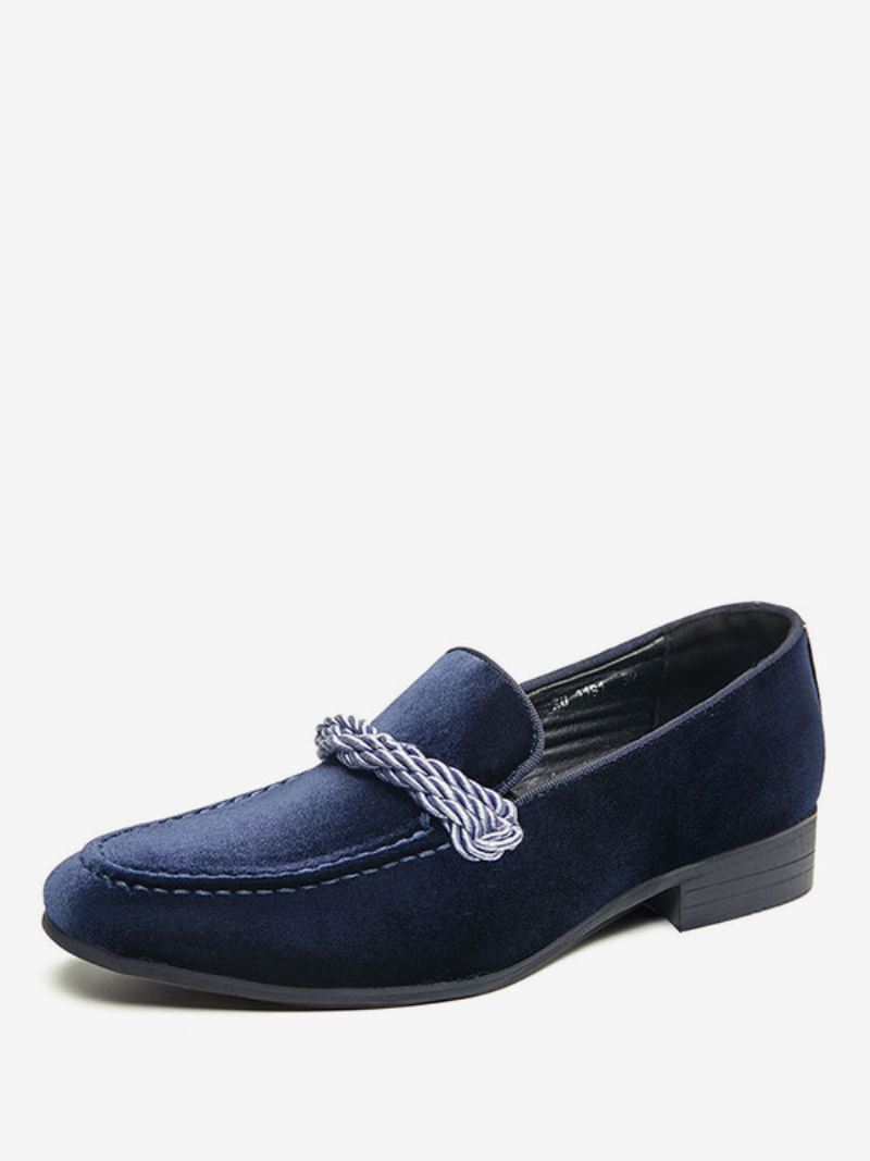 Loaferschoenen Heren Instapper Met Ronde Neus Monniksband - Blauw