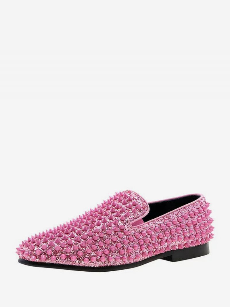 Loaferschoenen Heren Lovertjes Glitter Spikes Klinknagels Instappers Prom Party Trouwschoenen