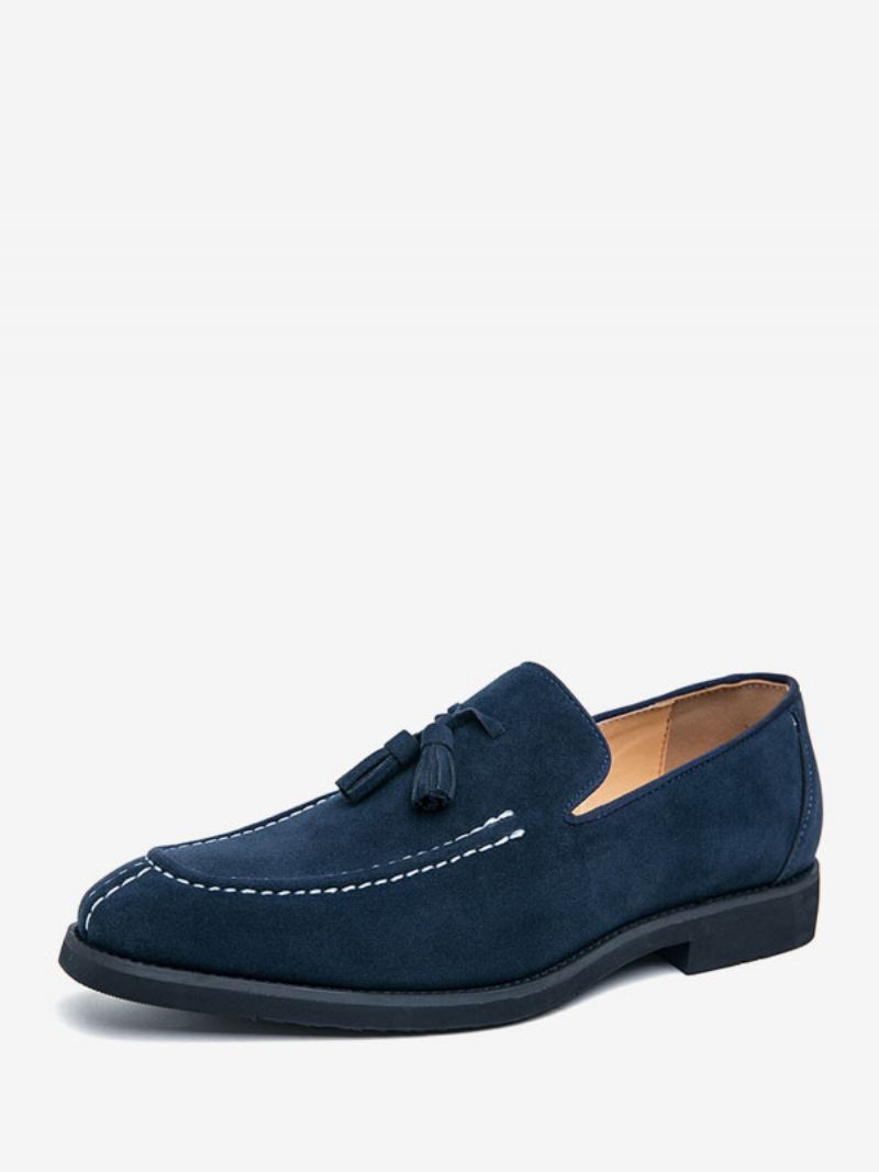 Loaferschoenen Heren Pu-leer Monniksriem Slip-on Prom Party-schoenen - Blauw