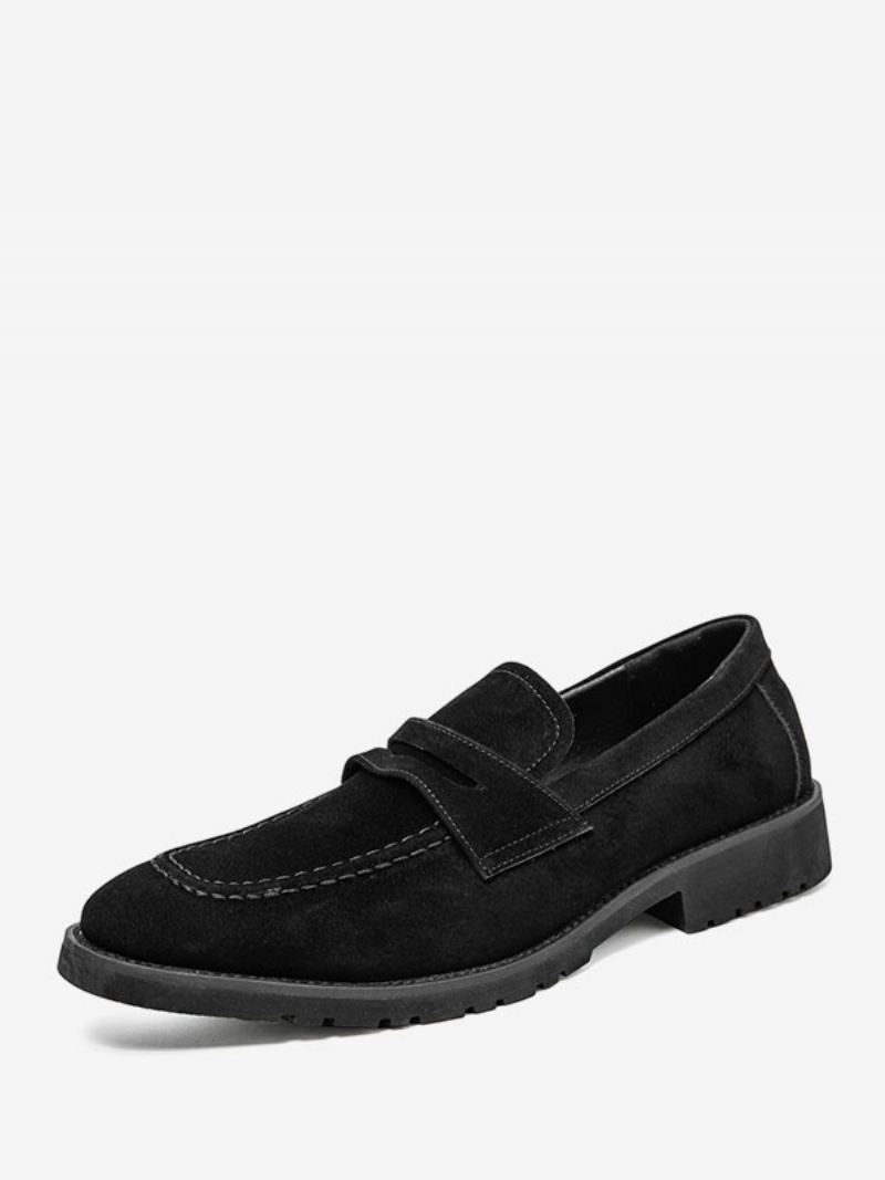 Loaferschoenen Heren Pu-leer Monniksriem Slip-on Prom Party-schoenen - Zwart