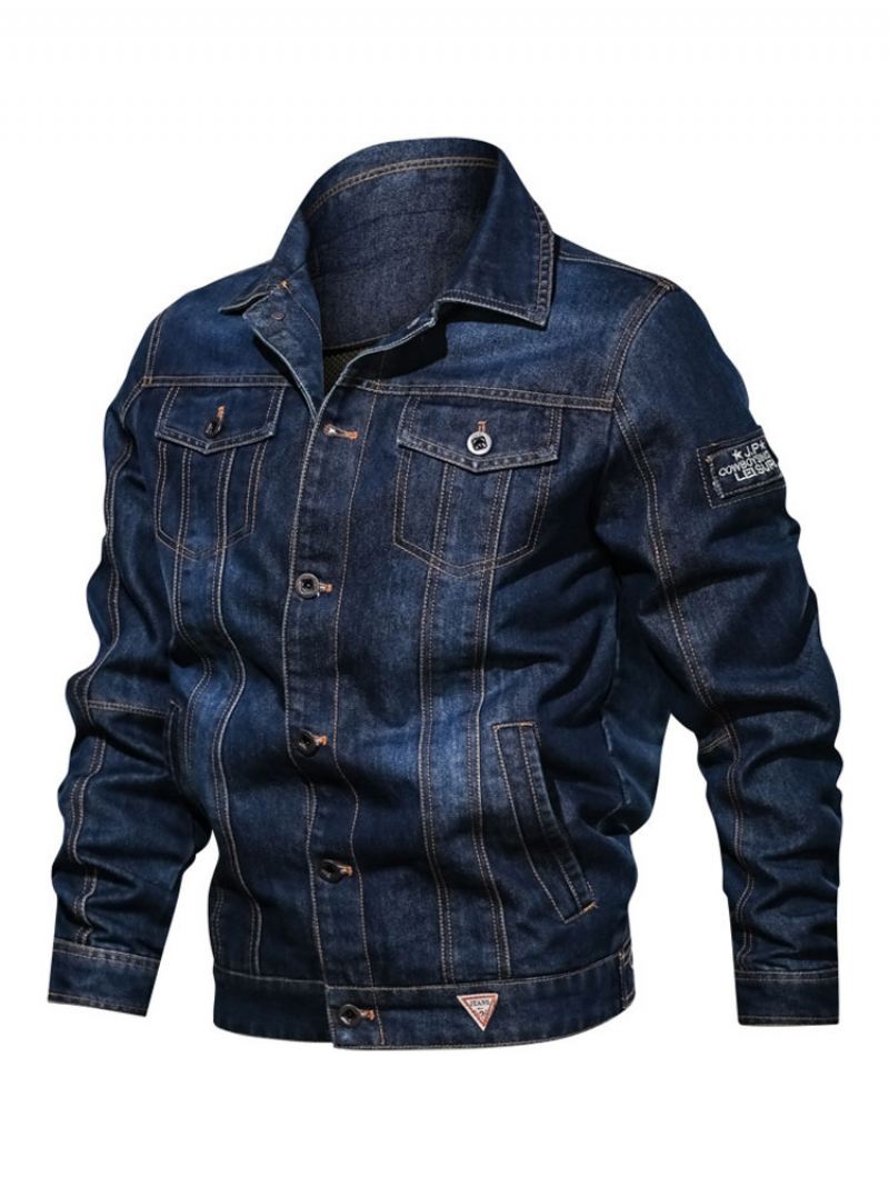 Heren Spijkerjassen Chique Diepblauw Modern Cowboy Regular Fit Jack