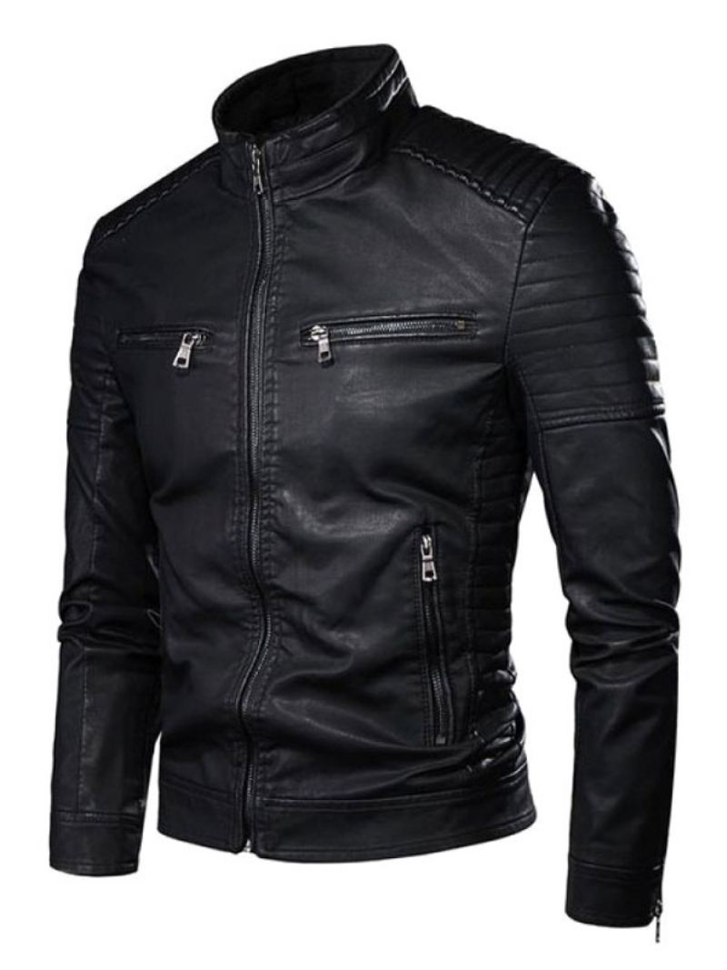 Leren Jack Heren Chique Windjack Herfstzwart Coole Winterjassen