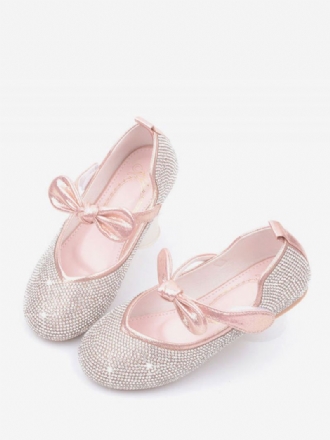 Bloemenmeisje Schoenen Strass Strik Flats