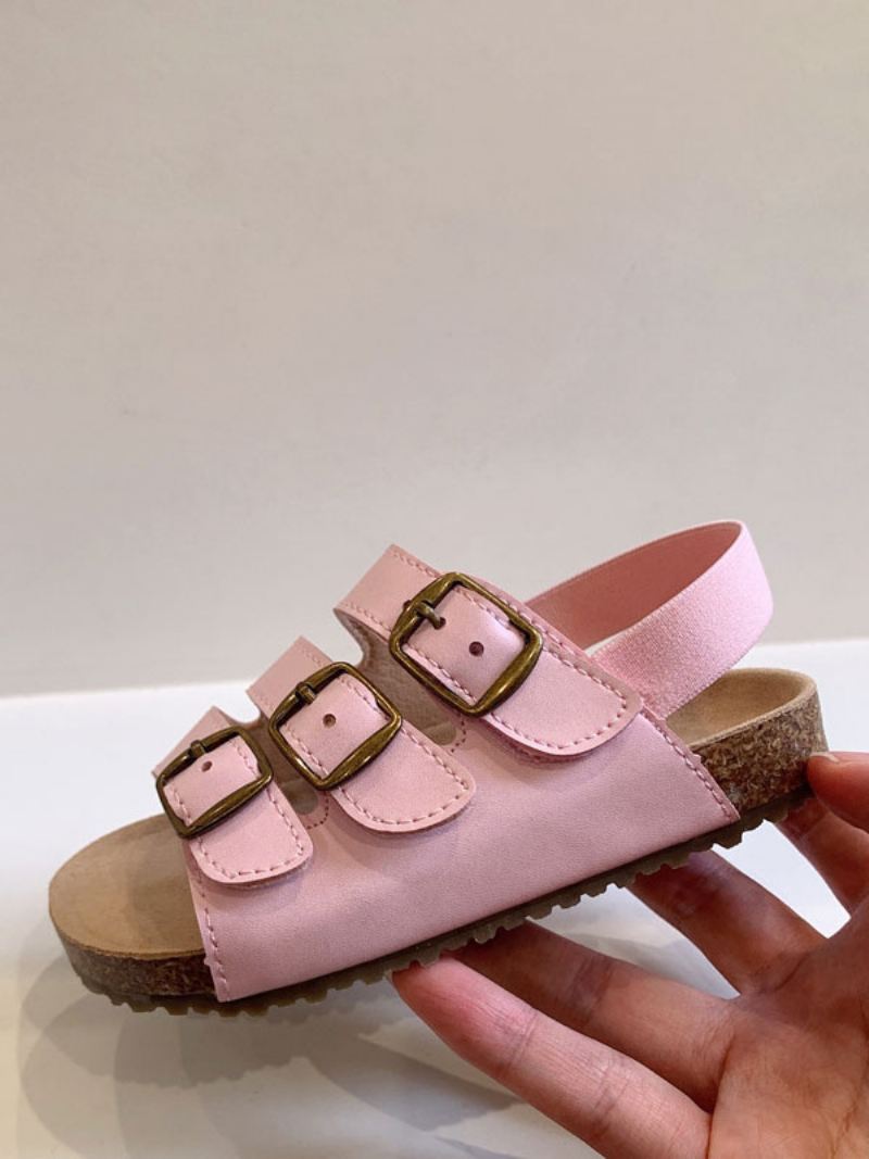 Sandalen Meisjes Open Teen Met Gespdetail - Roze