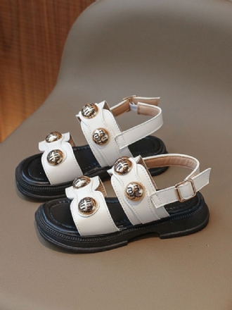 Witte Sandalen Meisjes Met Studs Slingback-sandaalschoenen