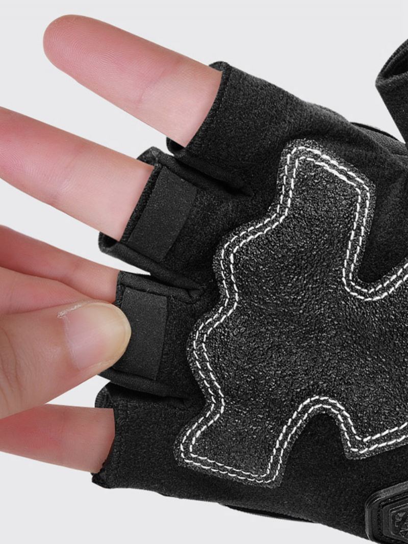 Motorrijden Fietsen Klimmen Wandelhandschoenen Handschoenen Halfvinger Racen Slijtvaste Antislip- Anti-valhandschoenen - Zwart