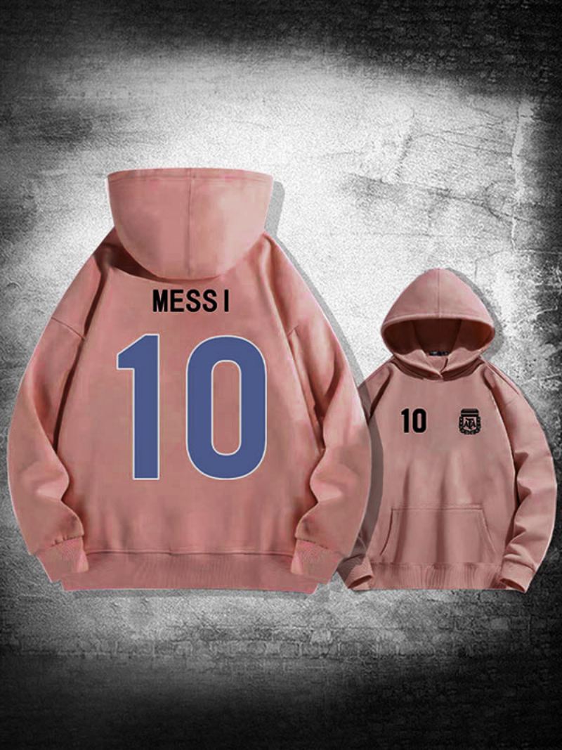 Argentinië Messi Number 10-hoodiejas Heren - Roze