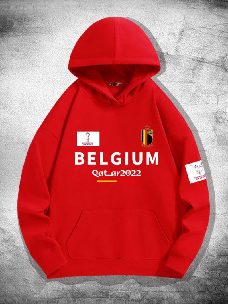 België Team Hoodie Herentop - Rood