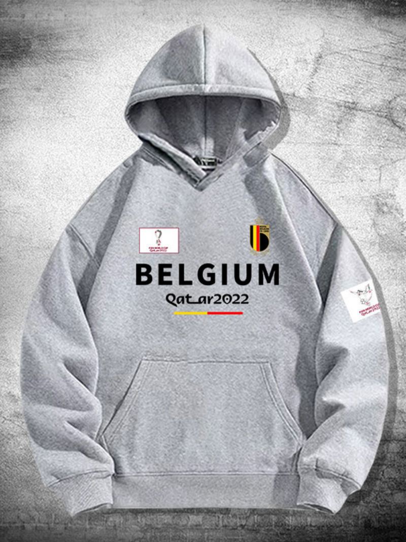 België Team Hoodie Herentop - Lichtgrijs