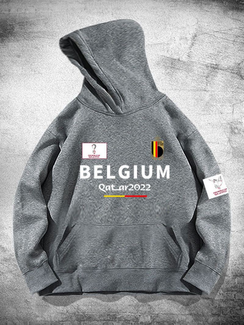 België Team Hoodie Herentop - Grijs