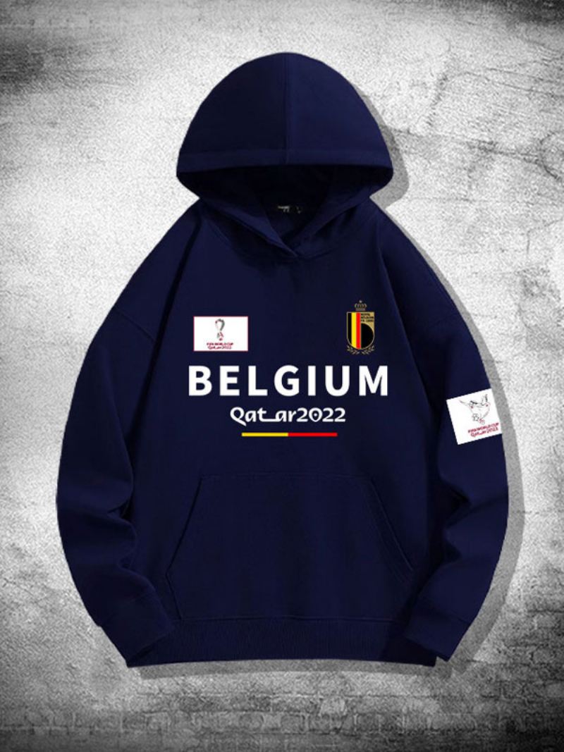 België Team Hoodie Herentop - Diepblauw