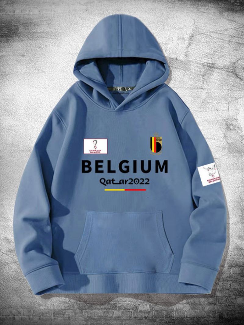 België Team Hoodie Herentop - Blauwgrijs