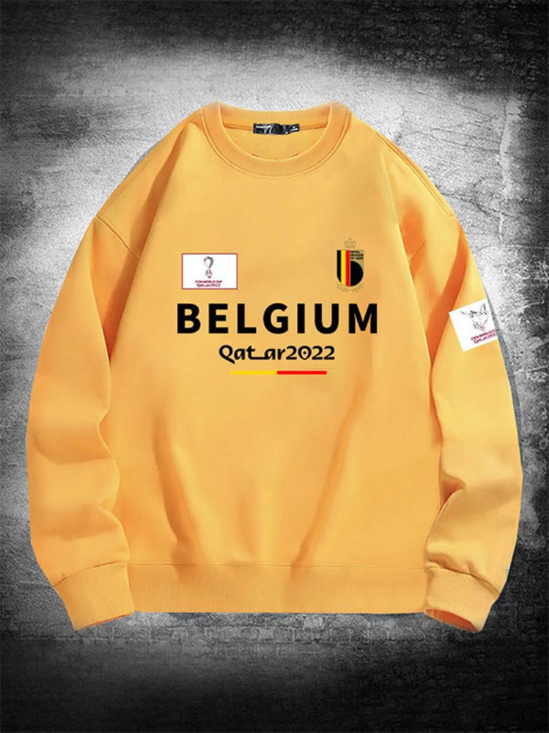 België Team Sweatshirt Herentop - Geel