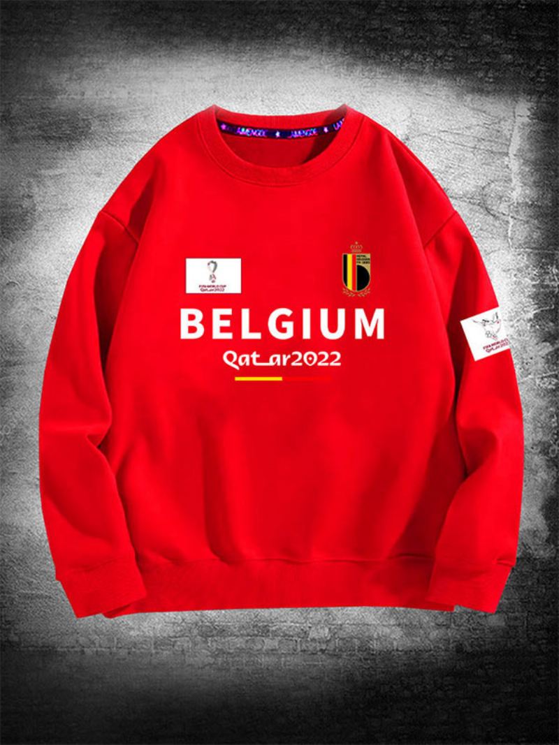 België Team Sweatshirt Herentop - Rood