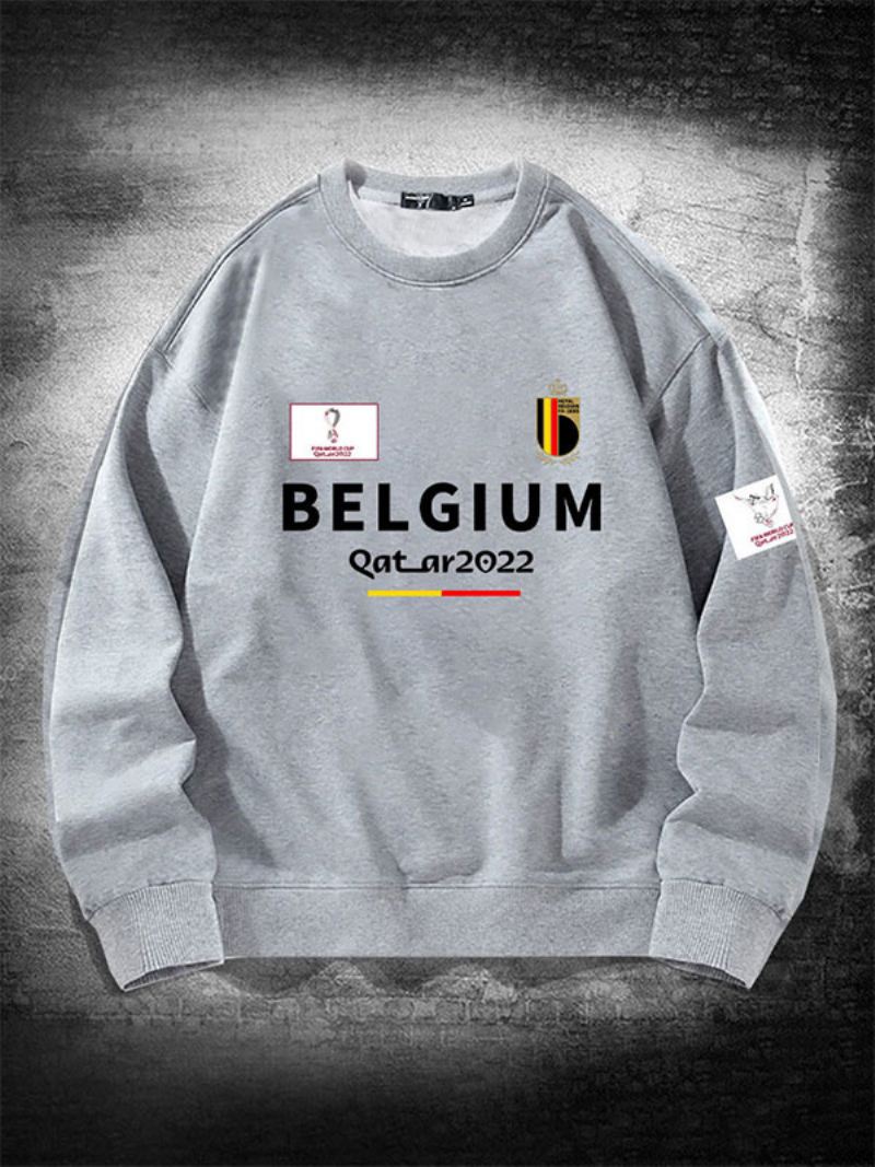 België Team Sweatshirt Herentop - Lichtgrijs