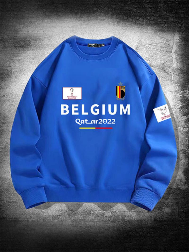 België Team Sweatshirt Herentop - Blauw