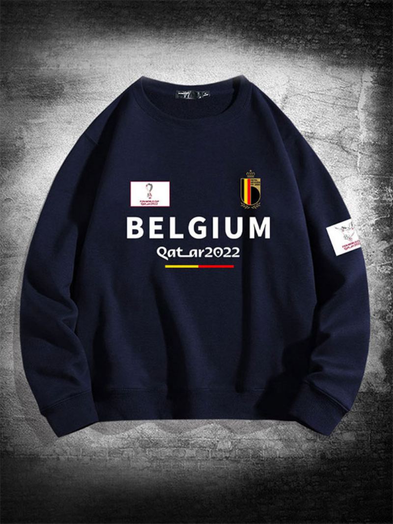 België Team Sweatshirt Herentop - Diepblauw