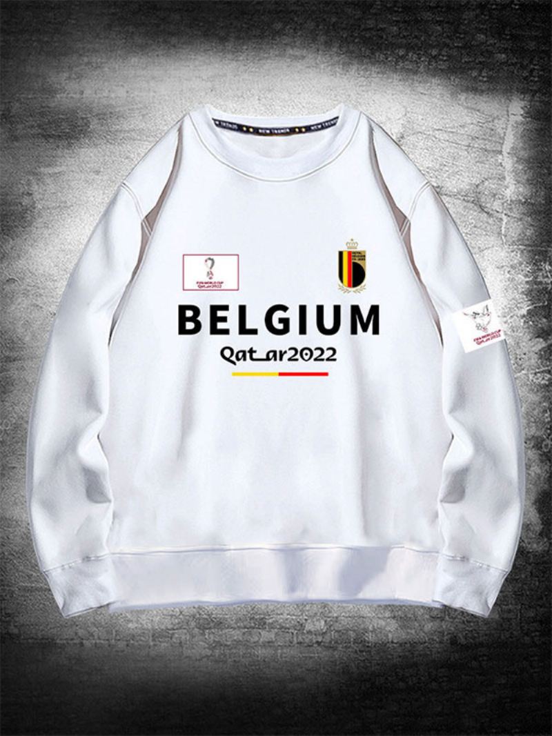 België Team Sweatshirt Herentop - Wit