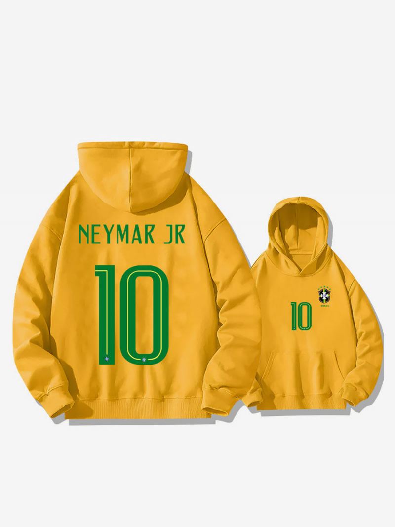 Brazilië Trainingshoodie Neymar Nummer 10 Herentop - Geel