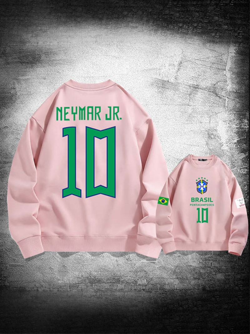 Brazilië Trainingssweatshirt Neymar Number 10 Herentop - Roze