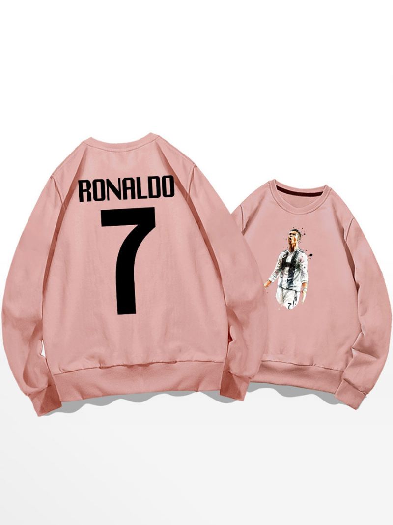 Cristiano Trainingssweatshirt Ronaldo Nummer 7 Herentop - Roze