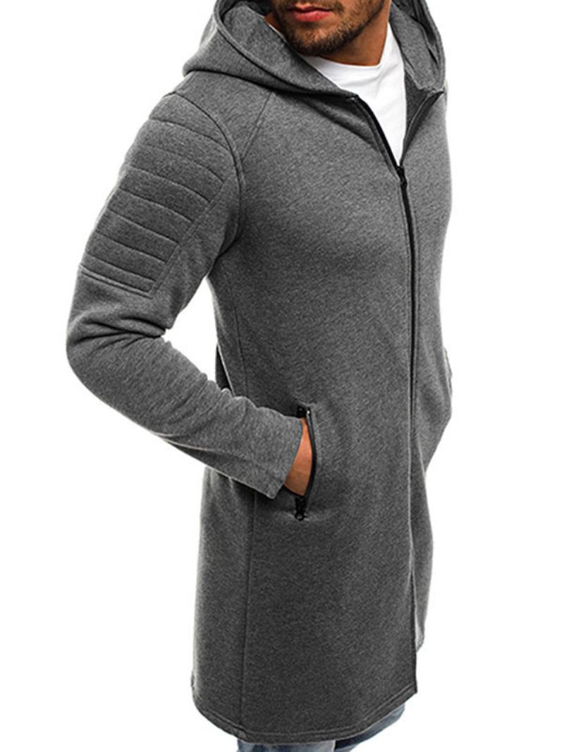 Heren Hoodies Capuchon Lange Mouwen Polyester Sweatshirt - Grijs