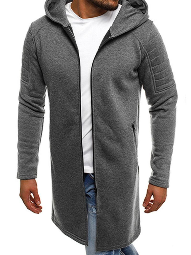 Heren Hoodies Capuchon Lange Mouwen Polyester Sweatshirt - Grijs