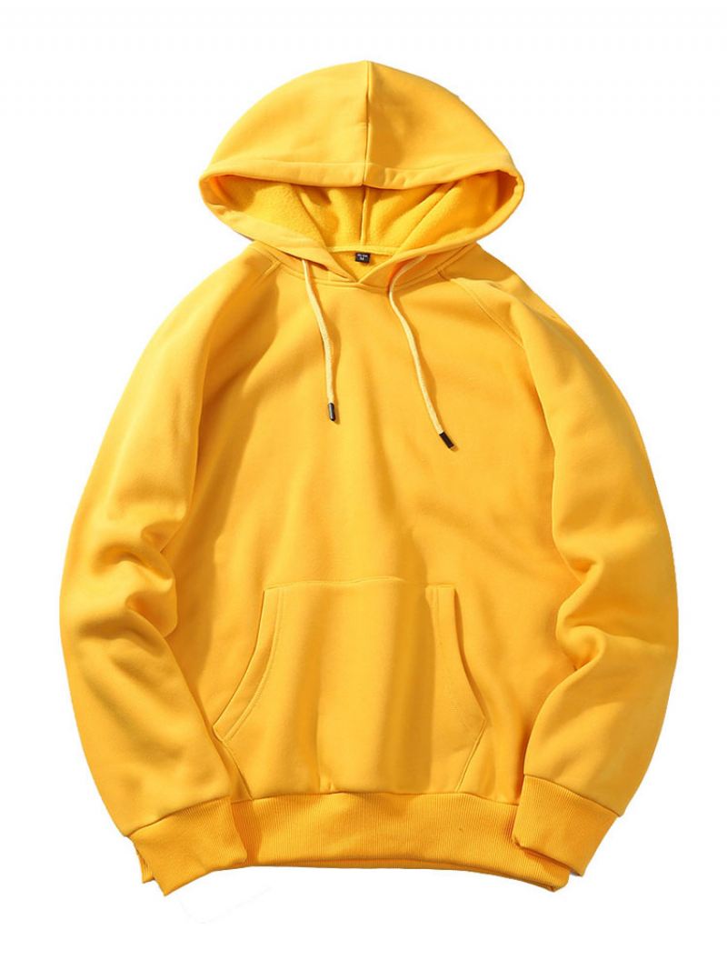 Heren Hoodies Capuchon Lange Mouwen Polyester Sweatshirt - Geel