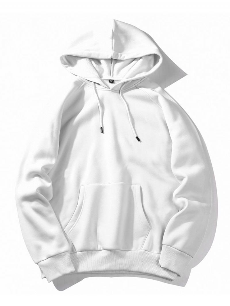 Heren Hoodies Capuchon Lange Mouwen Polyester Sweatshirt - Wit