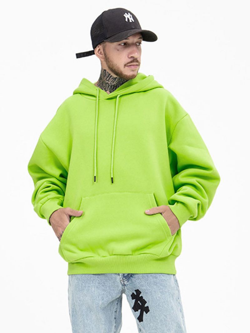 Heren Hoodies Capuchon Lange Mouwen Polyester Sweatshirt - Groen