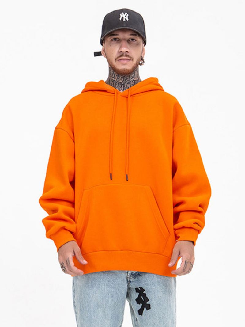 Heren Hoodies Capuchon Lange Mouwen Polyester Sweatshirt - Oranje