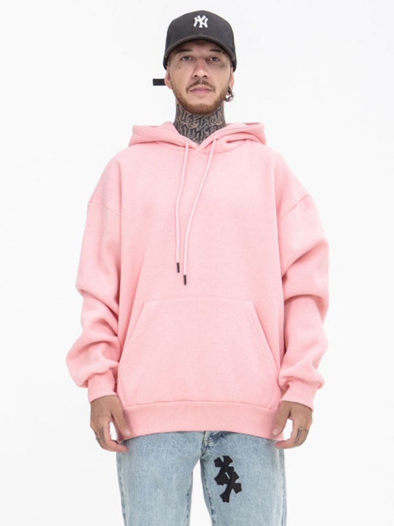 Heren Hoodies Capuchon Lange Mouwen Polyester Sweatshirt - Roze