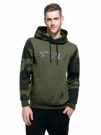 Heren Hoodies Met Capuchon Lange Mouwen Bedrukt Polyester Casual Sweatshirt