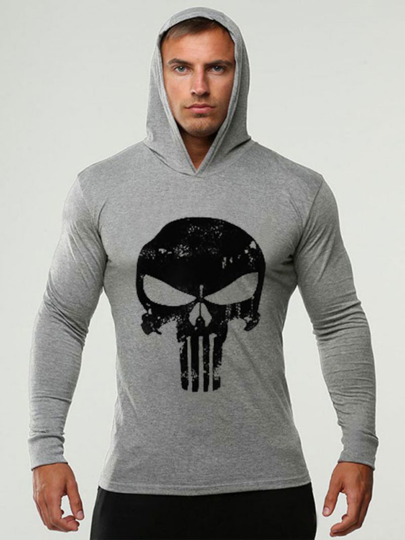 Heren Hoodies Met Capuchon Lange Mouwen Bedrukt Polyester Chic Sweatshirt