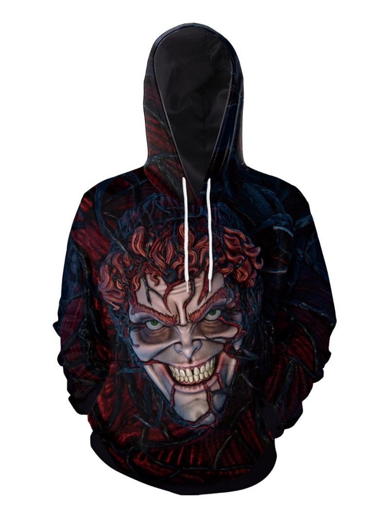 Heren Hoodies Met Capuchon Lange Mouwen Polyester Eng Sweatshirt - Zwart