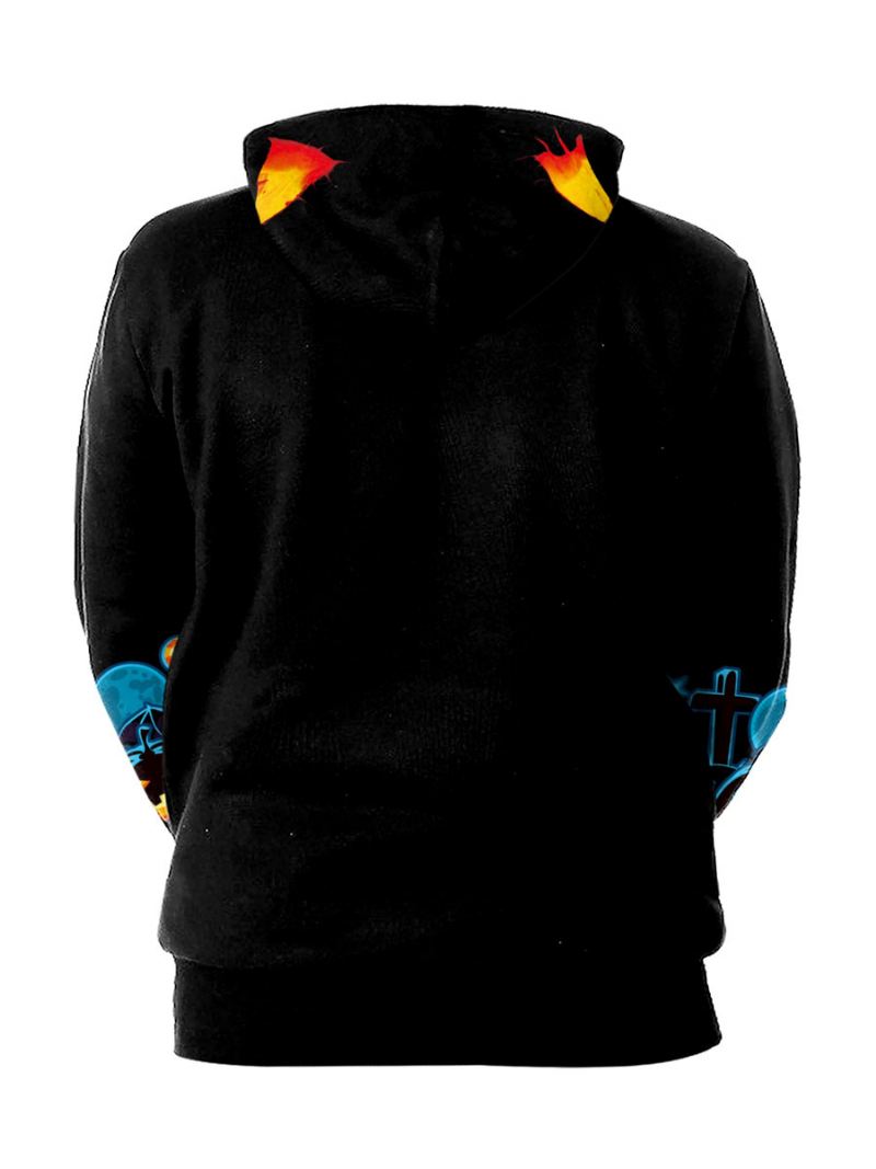 Heren Hoodies Met Capuchon Lange Mouwen Polyester Eng Sweatshirt - Blauw