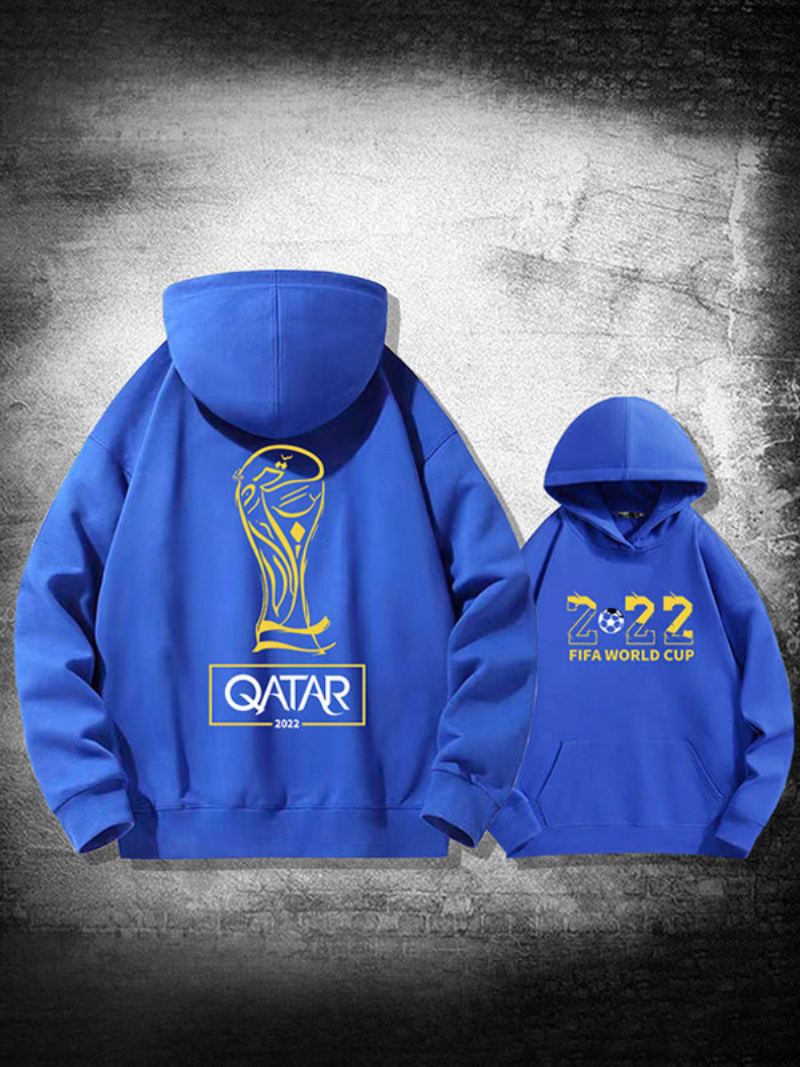 Herenhoodiejas Qatar Wk - Blauw