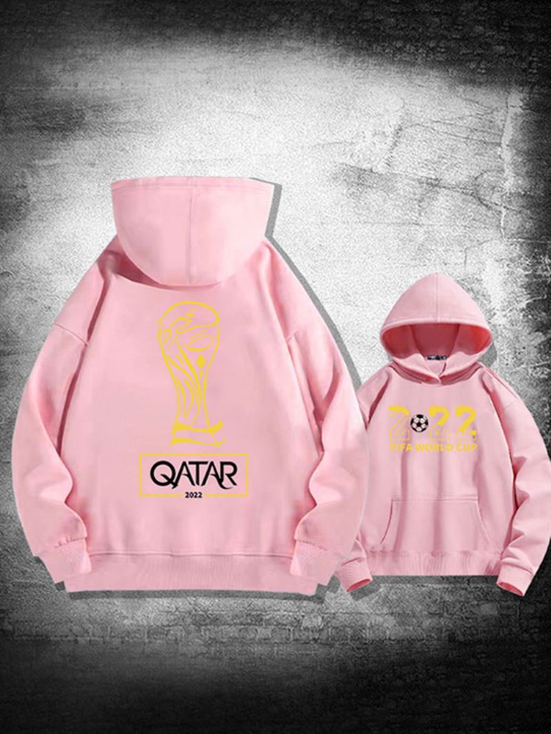 Herenhoodiejas Qatar Wk - Roze