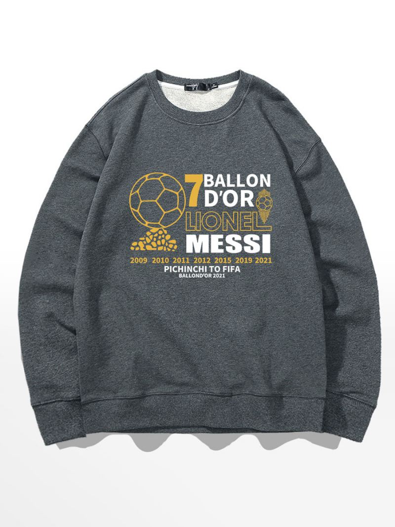 Messi Ballon D'or Sweatshirt Herentop - Diepgrijs