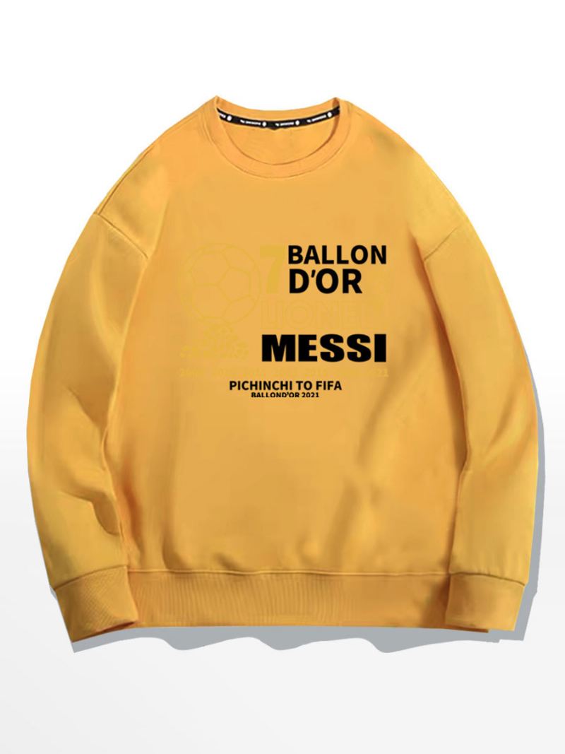 Messi Ballon D'or Sweatshirt Herentop - Geel