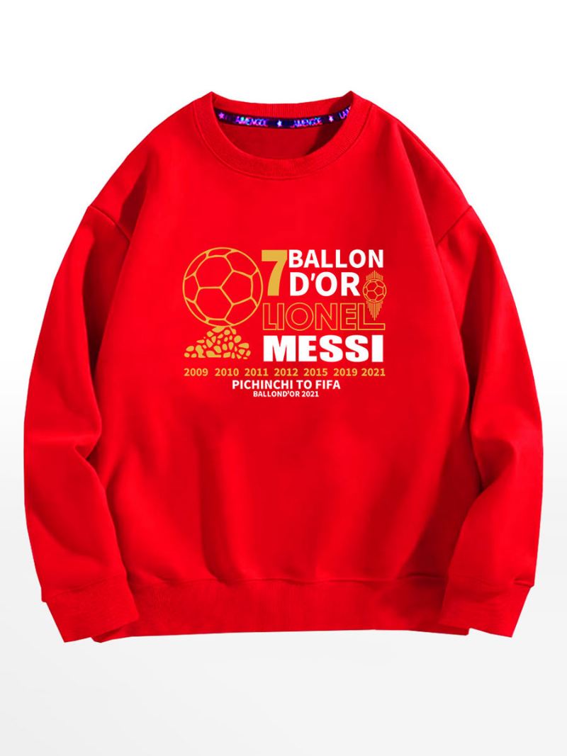 Messi Ballon D'or Sweatshirt Herentop - Rood