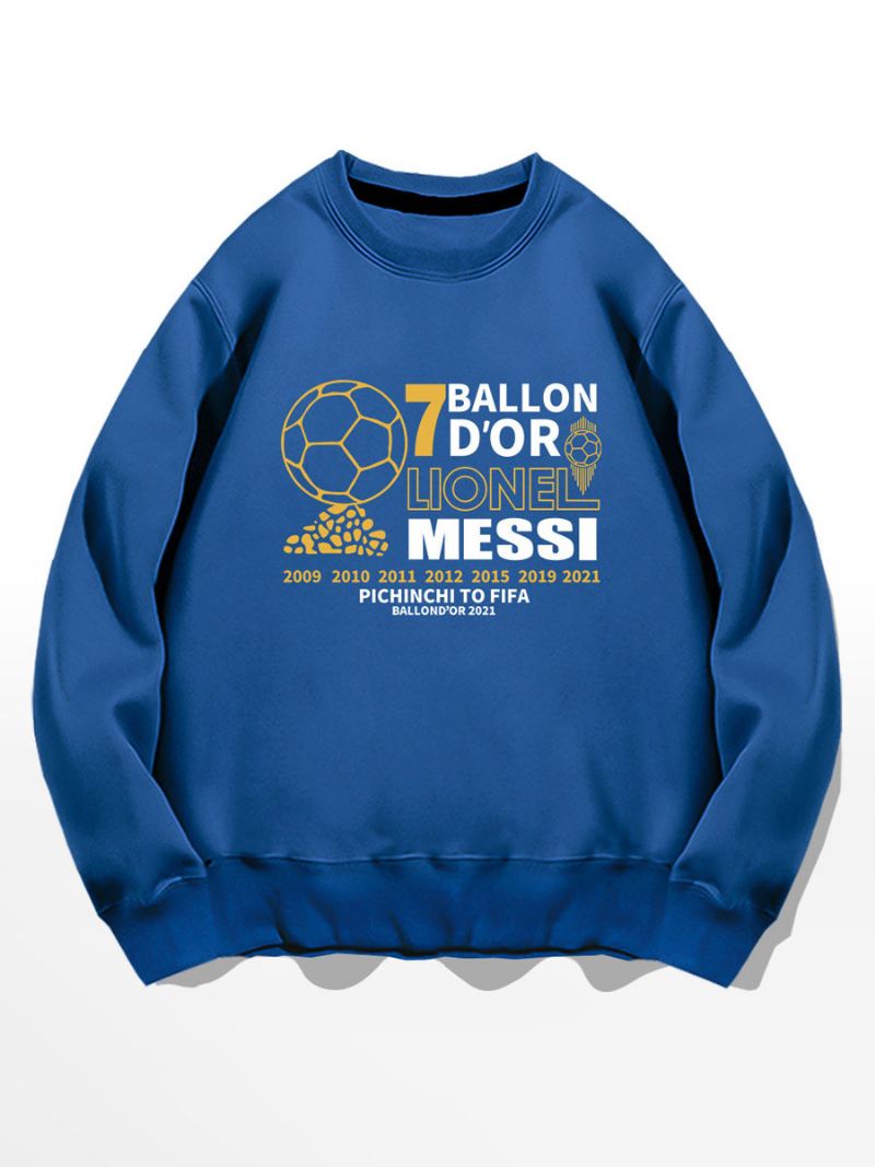 Messi Ballon D'or Sweatshirt Herentop - Blauw