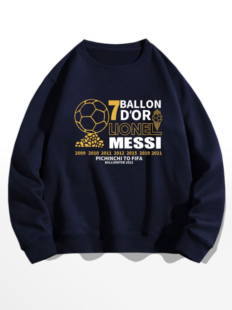 Messi Ballon D'or Sweatshirt Herentop - Diepblauw