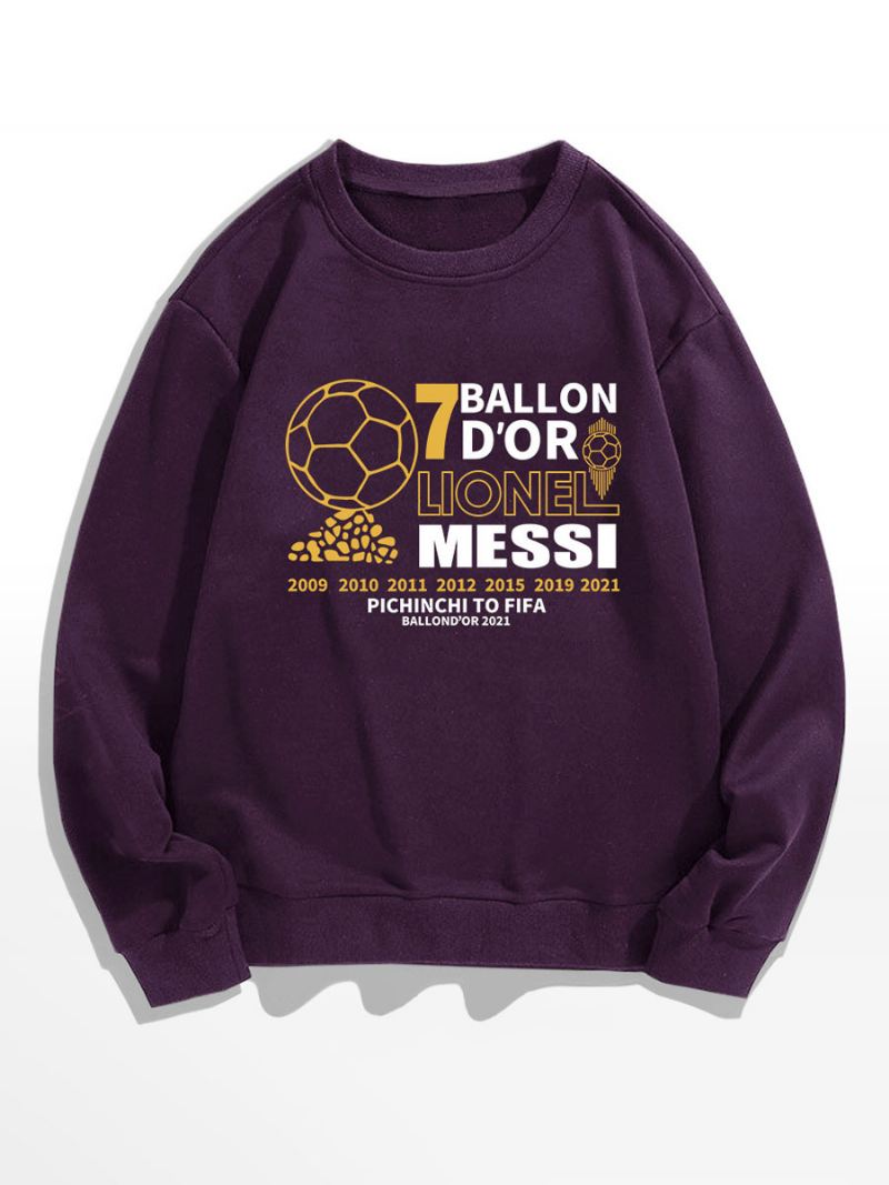 Messi Ballon D'or Sweatshirt Herentop - Dieppaars